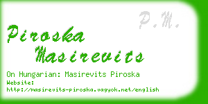 piroska masirevits business card
